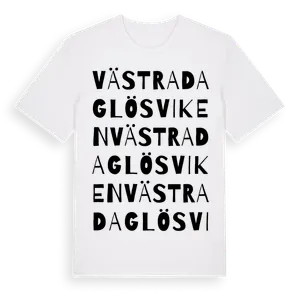 Västra Daglösviken ordlek t-shirt – ekologisk bomull t-shirt från Pinshirt