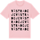 Pink Cotton t-shirt med Västra Deje ordlek t-shirt
