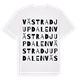 White t-shirt med Västra Djupdalen ordlek t-shirt