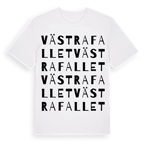 Västra Fallet ordlek t-shirt – ekologisk bomull t-shirt från PinShirt