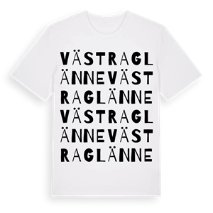 Västra Glänne ordlek t-shirt – ekologisk bomull t-shirt från Pinshirt