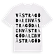 White t-shirt med Västra Gödalen ordlek t-shirt