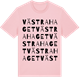 Pink Cotton t-shirt med Västra Haget ordlek t-shirt