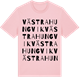 Pink Cotton t-shirt med Västra Hungvik ordlek t-shirt
