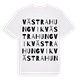White t-shirt med Västra Hungvik ordlek t-shirt