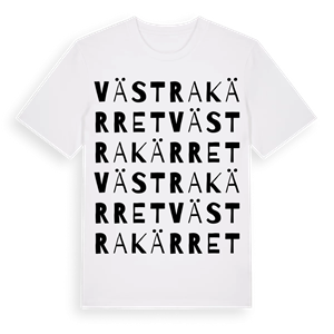 Västra kärret ordlek t-shirt – ekologisk bomull t-shirt från PinShirt