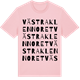 Pink Cotton t-shirt med Västra Klennoret ordlek t-shirt