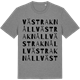 Mid Heather Gray t-shirt med Västra Knåll ordlek t-shirt