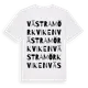 White t-shirt med Västra Mörkviken ordlek t-shirt