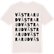 Vintage White t-shirt med Västra Rud ordlek t-shirt