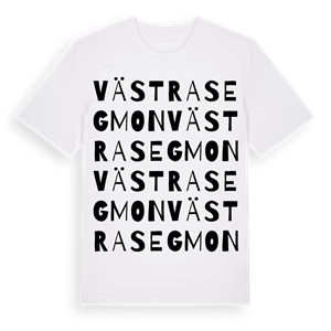 Västra Segmon ordlek t-shirt – ekologisk bomull t-shirt från PinShirt