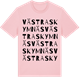 Pink Cotton t-shirt med Västra Skymnäs ordlek t-shirt