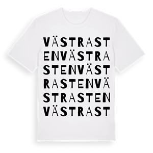 Västra sten ordlek t-shirt – ekologisk bomull t-shirt från PinShirt