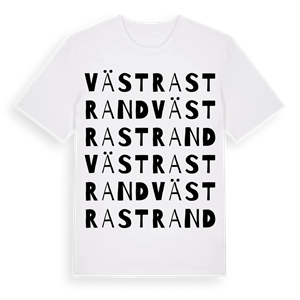 Västra Strand ordlek t-shirt – ekologisk bomull t-shirt från Pinshirt