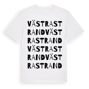Västra Strand ordlek t-shirt – ekologisk bomull t-shirt från Pinshirt
