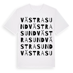 Västra Sund ordlek t-shirt – ekologisk bomull t-shirt från PinShirt
