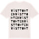 Vintage White t-shirt med Västtomten ordlek t-shirt