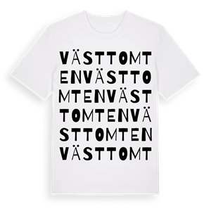 Västtomten ordlek t-shirt – ekologisk bomull t-shirt från PinShirt