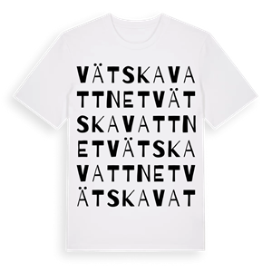Vätskavattnet ordlek t-shirt – ekologisk bomull t-shirt från PinShirt