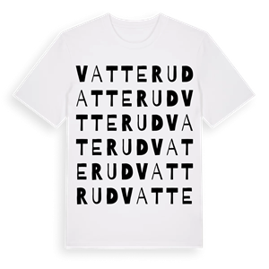 Vatterud ordlek t-shirt – ekologisk bomull t-shirt från Pinshirt
