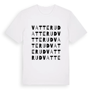Vatterud ordlek t-shirt – ekologisk bomull t-shirt från PinShirt