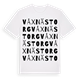 White t-shirt med Våxnäs torg ordlek t-shirt