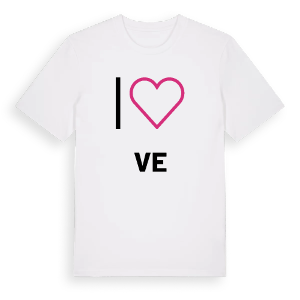 Jag älskar Ve t-shirt stort tryck – ekologisk bomull t-shirt från PinShirt