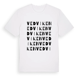 Vedviken ordlek t-shirt – ekologisk bomull t-shirt från PinShirt