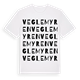 White t-shirt med Veglemyren ordlek t-shirt