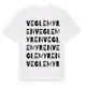 White t-shirt med Veglemyren ordlek t-shirt