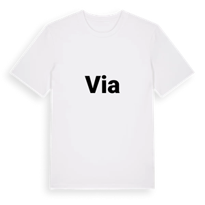 Via fetstil t-shirt – ekologisk bomull t-shirt från PinShirt