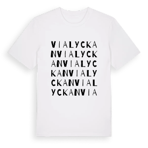 Vialyckan ordlek t-shirt – ekologisk bomull t-shirt från PinShirt