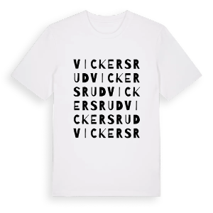 Vickersrud ordlek t-shirt – ekologisk bomull t-shirt från PinShirt