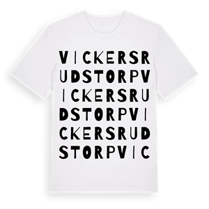 Vickersrudstorp ordlek t-shirt – ekologisk bomull t-shirt från PinShirt