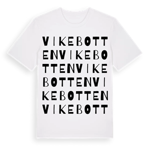 Vikebotten ordlek t-shirt – ekologisk bomull t-shirt från PinShirt