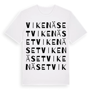 Vikenäset ordlek t-shirt – ekologisk bomull t-shirt från PinShirt