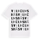 White t-shirt med Vilhelmsnäs ordlek t-shirt