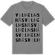 Mid Heather Gray t-shirt med Vilhelmsnäs ordlek t-shirt