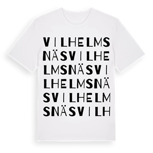 Vilhelmsnäs ordlek t-shirt – ekologisk bomull t-shirt från PinShirt