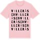 Pink Cotton t-shirt med Villeråsen ordlek t-shirt