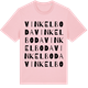 Pink Cotton t-shirt med Vinkelboda ordlek t-shirt