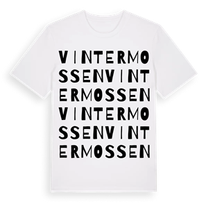 Vintermossen ordlek t-shirt – ekologisk bomull t-shirt från PinShirt