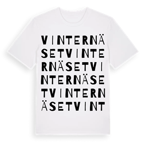 Vinternäset ordlek t-shirt – ekologisk bomull t-shirt från PinShirt