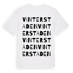 Vinterstaden ordlek t-shirt – ekologisk bomull t-shirt från Pinshirt