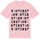 Pink Cotton t-shirt med Vinterstan ordlek t-shirt
