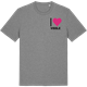 Mid Heather Gray t-shirt med Jag älskar Vissle t-shirt litet tryck