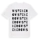 White t-shirt med Visteberg ordlek t-shirt