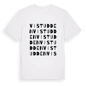 Vistudden ordlek t-shirt – ekologisk bomull t-shirt från PinShirt