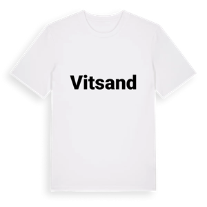 Vitsand fetstil t-shirt – ekologisk bomull t-shirt från PinShirt