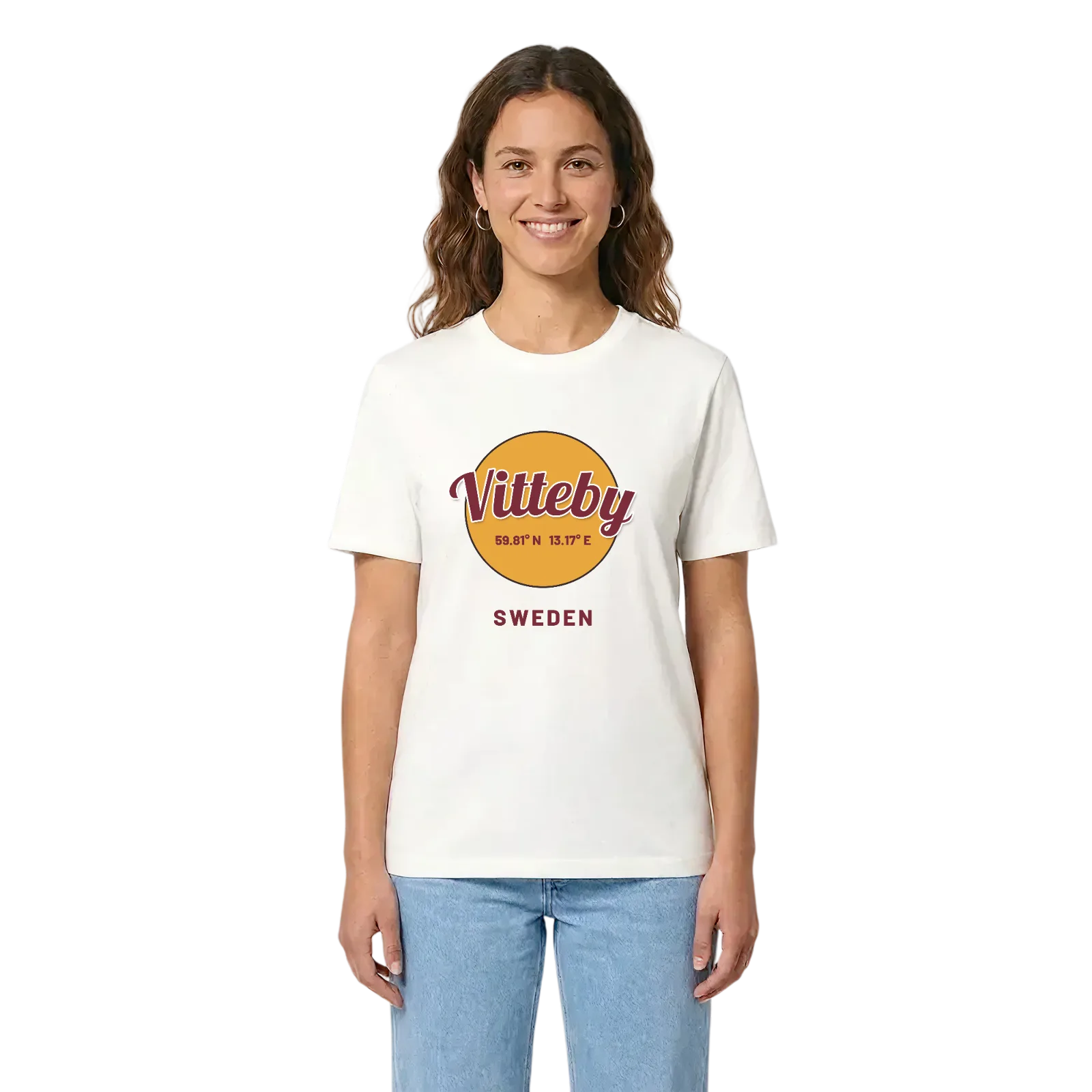 Vitteby cirkel t-shirt – White, i miljö